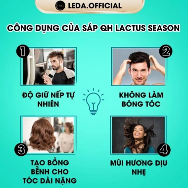 Sáp vuốt tóc nam nữ QH Lactus Season 100g - Gel clay wax mềm, giữ nếp lâu, chỉ 100.000đ 2