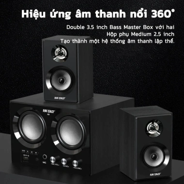 SASION Loa Bluetooth A9 cho máy tính – Âm trầm mạnh, hỗ trợ mic, USB, thẻ SD, giảm giá 22% 1.060.000₫ 4