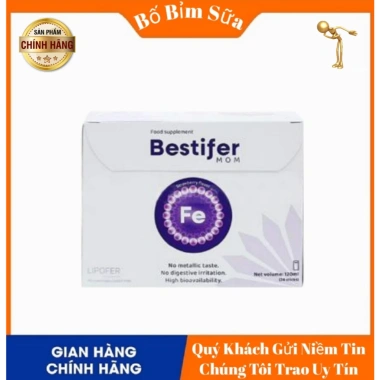 Sắt Bestifer Mom Chính Hãng Cho Mẹ Bầu - Gói Nước Vị Ngọt Dễ Uống, Không Táo Bón, Giảm Giá 337.600₫ 2 Sắt Bestifer Mom Chính Hãng Cho Mẹ Bầu - Gói Nước Vị Ngọt Dễ Uống, Không Táo Bón, Giảm Giá 337.600₫ 2