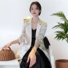 Satin Blazer Hàn Quốc Đen Trắng - Thiết Kế Thoải Mái Sang Trọng, Giá 344.090 VND 8