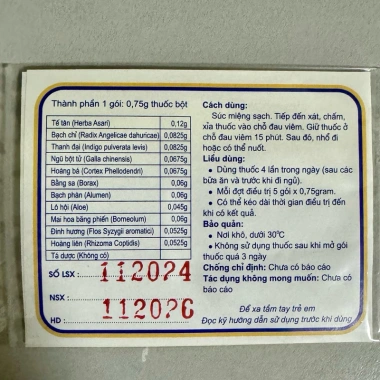 Sâu Răng Thụy Khuê 10 Gói - Giảm Đau, Ngừa Viêm Nha, Chống Chu Hôi, Giá 90.000 VNĐ