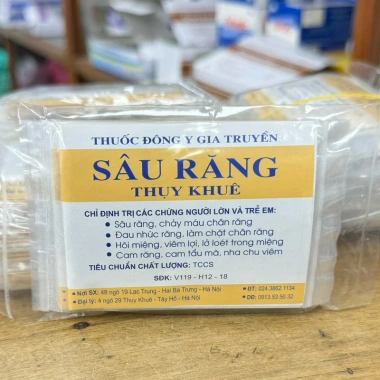 Sâu Răng Thụy Khuê 10 Gói - Giảm Đau, Ngừa Viêm Nha, Chống Chu Hôi, Giá 90.000 VNĐ