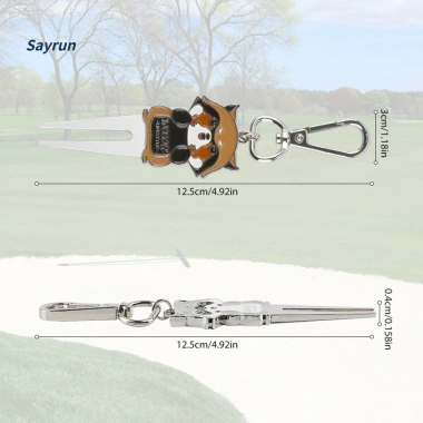 Sayrun Golf Pitch Mark Fork Họa Tiết Hoạt Hình Đa Chức Năng Móc Khóa Rãnh Cleaner Phụ Kiện Gôn 155.362₫