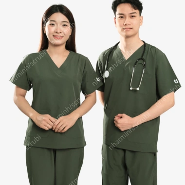 Scrubs đồng phục spa vải co giãn, thích hợp thẩm mỹ viện, phòng khám, điều dưỡng, dược sĩ - Giá 130,200₫