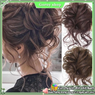 Scrunchie tóc giả cho tóc xoăn và đuôi ngựa Trang sức tóc giảm còn 38.000₫