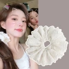 Scrunchie tóc ren cotton Pháp 2 lớp co giãn, đuôi ngựa đẹp - 1 chiếc 2