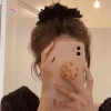 Scrunchie tóc ren cotton Pháp 2 lớp co giãn, đuôi ngựa đẹp - 1 chiếc 5