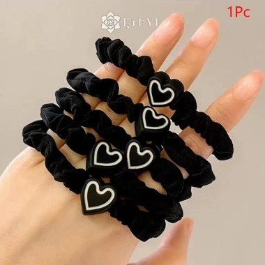 Scrunchie Trái Tim Cao Su Co Giãn Qrhyk - Phụ Kiện Tóc Thanh Lịch, 34.236₫