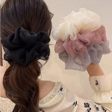 Scrunchie Voan Thanh Lịch – Dễ Thương, Giữ Tóc Duỗi và Búi Gọn, Giá Siêu Ưu Đãi 20k