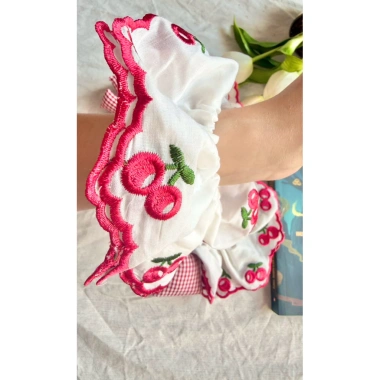Scrunchies Cột Tóc Nơ Caro Vintage Hàn Quốc - Xinh Nhẹ, Dễ Phối, Giá chỉ 39.000đ 6