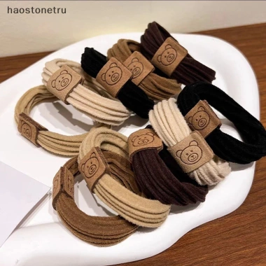 Scrunchies Đàn Hồi Cao Su 5 Chiếc Dây Buộc Tóc Đuôi Ngựa Phụ Kiện Nữ Bé Thời Trang 2