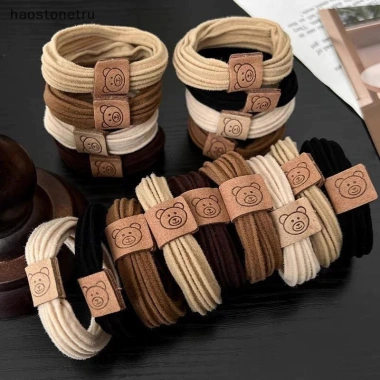 Scrunchies Đàn Hồi Cao Su 5 Chiếc Dây Buộc Tóc Đuôi Ngựa Phụ Kiện Nữ Bé Thời Trang 6