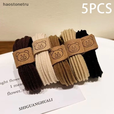 Scrunchies Đàn Hồi Cao Su 5 Chiếc Dây Buộc Tóc Đuôi Ngựa Phụ Kiện Nữ Bé Thời Trang 9