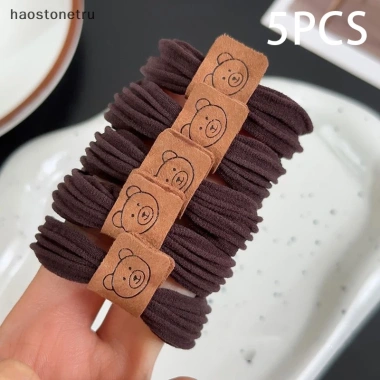 Scrunchies Đàn Hồi Cao Su 5 Chiếc Dây Buộc Tóc Đuôi Ngựa Phụ Kiện Nữ Bé Thời Trang 13