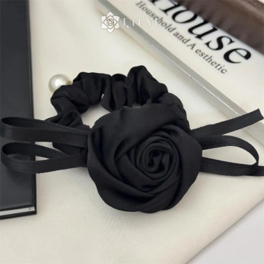 Scrunchies Qrhyk Hoa Pháp Sa Hoa Hồng Dây Thanh Lịch Hàn Quốc Nữ 34.020₫