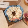 Scrunchy buộc tóc nữ xanh tươi mát mùa hè thiết kế mới 2.025 họa tiết dây bóng và hoa 7