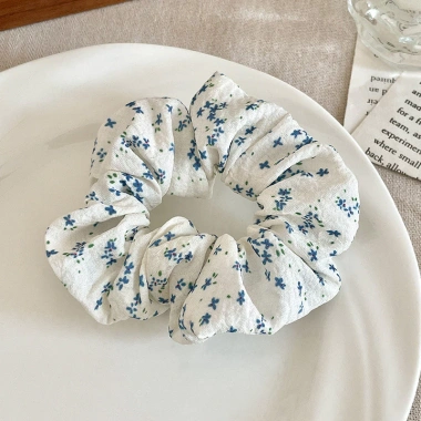 Scrunchy buộc tóc nữ xanh tươi mát mùa hè thiết kế mới 2.025 họa tiết dây bóng và hoa