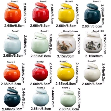 SDFG Gốm Men Màu - Lọ Đựng Trà Đóng Chai Phụ Rỗng, Phấn Mắt Mini Thanh Lịch, Giá chỉ 81.593₫ 2