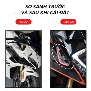 SEAMETAL Cánh Gió Xe Máy 2 Chiếc Đèn LED Đa Năng Trang Trí Phía Trước Giá 171.699₫