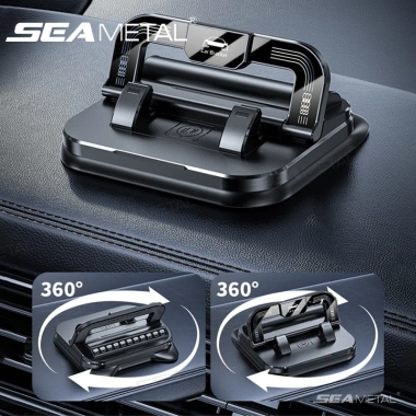 SEAMETAL Giá đỡ điện thoại ô tô đa năng xoay 360, kèm biển số - 59.900đ
