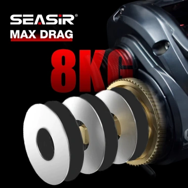 Seasir Máy Câu Cá Thủy Ngân 5+1BB 7.2 8kg 10-Lel 8 Nút Nhấn n52 - 572.000 VND