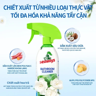 Seaways Nước tẩy rửa nhà tắm dạng xịt bọt 500ml - Giặt sàn kính, bồn cầu, Giá ưu đãi 120.000