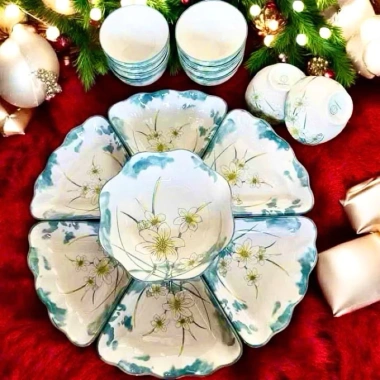 Séc bát sứ hoa mặt trời thủy tiên 15 món 45cm - Cao cấp, siêu đẹp chuẩn như hình, chỉ 95.000 VNĐ 3