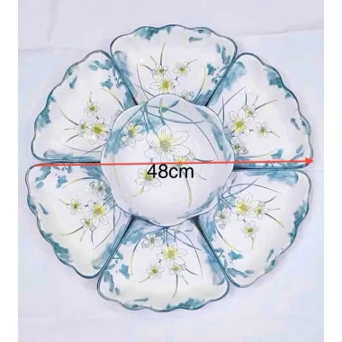 Séc bát sứ hoa mặt trời thủy tiên 15 món 45cm - Cao cấp, siêu đẹp chuẩn như hình, chỉ 95.000 VNĐ 10