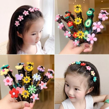 SEIZ6O Băng Đồ Double Bangs Vòng Tóc Sóng Công Chúa Hàn Quốc Dễ Thương Trẻ Em Kawaii Hoa Đầy Màu 51.840₫ 4