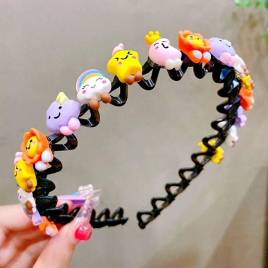 SEIZ6O Băng Đồ Double Bangs Vòng Tóc Sóng Công Chúa Hàn Quốc Dễ Thương Trẻ Em Kawaii Hoa Đầy Màu 51.840₫ 5