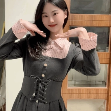 SEIZ6O Da PU Corset Cay Màu Trơn - Eo Rộng, Cummerbunds Giãn, Giảm Béo 146.300₫
