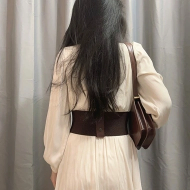 SEIZ6O Da PU Corset Cay Màu Trơn - Eo Rộng, Cummerbunds Giãn, Giảm Béo 146.300₫