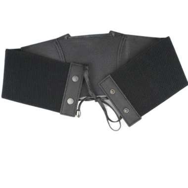 SEIZ6O Da PU Corset Cay Màu Trơn - Eo Rộng, Cummerbunds Giãn, Giảm Béo 146.300₫