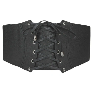 SEIZ6O Da PU Corset Cay Màu Trơn - Eo Rộng, Cummerbunds Giãn, Giảm Béo 146.300₫
