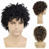 SEIZ6O Tóc Giả Ngắn Dreadlock Chịu Nhiệt Afro Locs Tự Nhiên Xoắn Bện Đẹp 433k 8