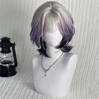 SEIZ6O Tóc Giả Tím Đen Ombre Y2K - Jellyfish Có Nổ, Băng Đô Thoáng Khí, Cosplay 414k 6 SEIZ6O Tóc Giả Tím Đen Ombre Y2K - Jellyfish Có Nổ, Băng Đô Thoáng Khí, Cosplay 414k 6