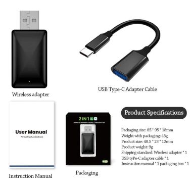 SEKINEW Android Auto Adapter Bluetooth 5.0 - Dongle Mini USB Không Dây CarPlay 2 trong 1, Giá ưu đãi 370.040 VND