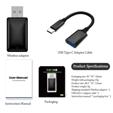 SEKINEW Android Auto Adapter Bluetooth 5.0 - Dongle Mini USB Không Dây CarPlay 2 trong 1, Giá ưu đãi 370.040 VND 10 SEKINEW Android Auto Adapter Bluetooth 5.0 - Dongle Mini USB Không Dây CarPlay 2 trong 1, Giá ưu đãi 370.040 VND 10