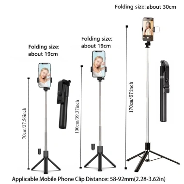 Selfie Stick điện thoại màn hình dọc điều chỉnh - Quay video, ảnh, vlog 83.160₫ 3