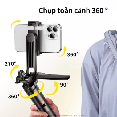 Selfie Stick Tripod 2.026 - Giá đỡ điện thoại có đèn, quay video du lịch, chỉ 110k 4