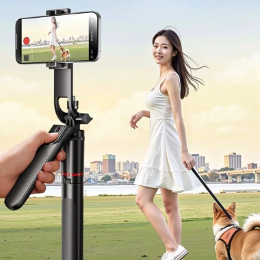 Selfie Stick Tripod 2.026 - Giá đỡ điện thoại có đèn, quay video du lịch, chỉ 110k 8