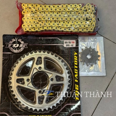 Sên nhông dĩa Sport Nhôm 7.075 9Ly (CRG, TQ6) cho Xipo Satria RGV - Giá giảm 650k