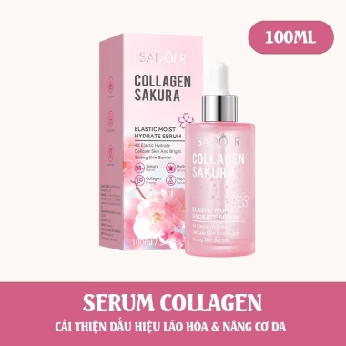 Serum 100ml collagen hyaluronic vitamin C tự nhiên - làm sáng, giảm nếp nhăn, 268.800đ