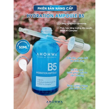 Serum Ahohwa Hydration Ampoule B5 30ml – Dưỡng ẩm, làm dịu da, giảm 18% Tặng quà 5