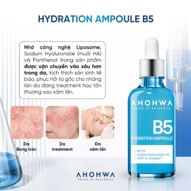 Serum Ahohwa Hydration Ampoule B5 30ml – Dưỡng ẩm, làm dịu da, giảm 18% Tặng quà 6