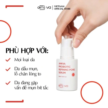 Serum AMIVA Probiotic Cân Bằng Vi Sinh, Se Khít Lỗ Chân Lông, Dưỡng Da Dầu và Hỗn Hợp - Giá ưu đãi 779.240 VND
