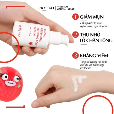 Serum AMIVA Probiotic Cân Bằng Vi Sinh, Se Khít Lỗ Chân Lông, Dưỡng Da Dầu và Hỗn Hợp - Giá ưu đãi 779.240 VND