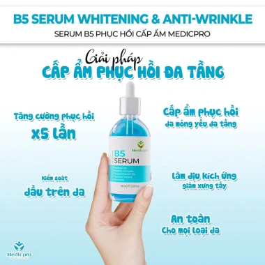 Serum B5 MedicPro CGF Dưỡng Da Trắng Sáng, Cấp Ẩm, Phục Hồi - Chỉ 575.000 (Giảm từ 730.250) 2 Serum B5 MedicPro CGF Dưỡng Da Trắng Sáng, Cấp Ẩm, Phục Hồi - Chỉ 575.000 (Giảm từ 730.250) 2