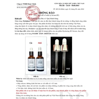 Serum B5 Mediphar 30ml - Dưỡng ẩm, làm sáng, phục hồi da, giá ưu đãi 439.000 VND