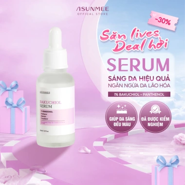 Serum Bakuchiol 1% Asunmee - Giảm nếp nhăn, phục hồi da nhạy cảm, ngăn ngừa lão hóa, 399k